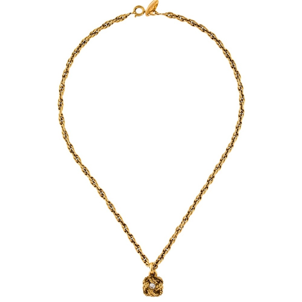 Chanel Gold Crystal Choker Necklace